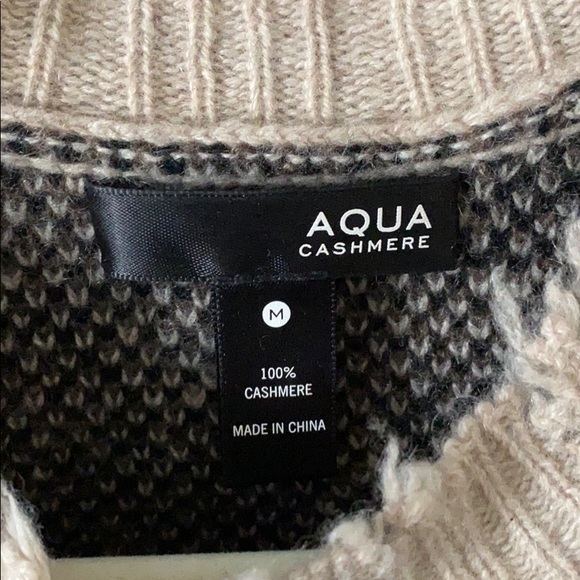 Aqua Cashmere Cheetah Sweater M NWOT - Picture 4 of 7